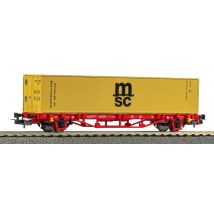 PIKO 27726 Konténerszállító kocsi, Lgns, MSC konténerrel, NS V