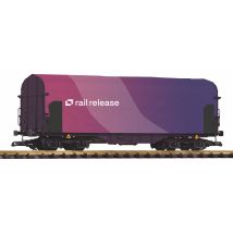 PIKO 37014 Eltolható oldalfalú ponyváskocsi, Shimmns, Rail Release VI