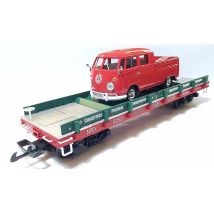 PIKO 38776 Pőrekocsi Volkswagen furgonnal, karácsonyi festés