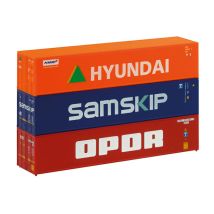 Piko 46101 Konténer szett, 3 x 40' Samskip, Hyundai, OPDR