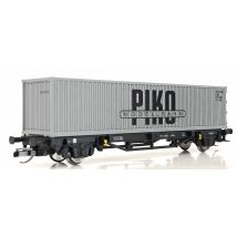 PIKO 47726 Konténerszállító kocsi, Lgkks, VEB PIKO konténerrel, DR IV