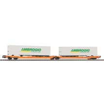 PIKO 54779 Iker-zsebeskocsi T3000e Sdggmrss738, Ambrogio félpótkocsikkal, Wascosa VI