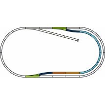 PIKO 55321 C sínkészlet, ágyazatos sínekkel