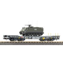 PIKO 96280 Neh&eacute;ztehersz&aacute;ll&iacute;t&oacute; kocsi, Slmmnps, M113 p&aacute;nc&eacute;lossal, SBB-CFF V
