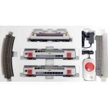 PIKO 97943 Kezdőkészlet, Rh E 186 villanymozdony emeletes személyvagonokkal, SNCB VI