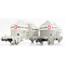 Rivarossi HR6591 Silókocsi készlet, Ucs, Dyckerhoff, DB IV