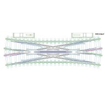 Roco 4080800 Dupla keresztezőváltó, DKW20
