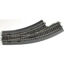 Roco 42558 RocoLine gumiágyazatos kézi íves váltó, BWl 2/3, balos, nem polarizált