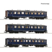 Roco 6200054 Gyorsvonati személykocsi készlet, Blokkendoos, NS III