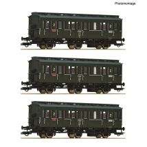 Roco 6200100 Oldalfellépős személykocsi készlet, 2.o., By, PKP IV