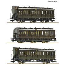 Roco 6200254 Oldalfellépős személykocsi készlet, DRG II