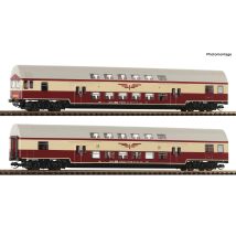 Roco 6280045 Emeletes személykocsi készlet, vezérlőkocsi + 2.o., Sputnik, DR IV, funkciódekóderrel