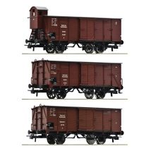 Roco 6600037 Zárt teherkocsi készlet, G 02, fékházzal/fékház nélkül, DRG II