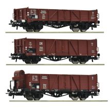 Roco 6600102 Nyitott teherkocsi készlet, DRB II