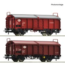 Roco 6600116 Csapótetejű kocsi készlet, Tcs, MÁV IV