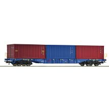 Roco 6600145 Konténerszállító kocsi, Sgns, 3 x 20' konténerrel, CD Cargo VI