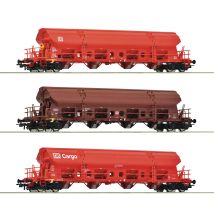 Roco 6600153 Szétnyíló tetejű önürítős kocsi készlet, Tadgs 959, DB AG VI