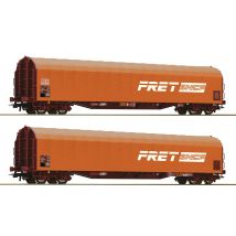 Roco 6600161 Eltolható oldalfalú ponyváskocsi készlet, Rilns, SNCF IV-V