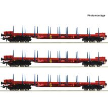 Roco 6600219 Pőrekocsi készlet, Rs, Rail Cargo Wagon, ÖBB VI