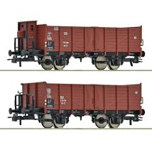 Roco 6600267 2er Set offene G&uuml;terwagen Omm 12 DB
