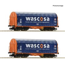 Roco 6680006 Eltolható oldalfalú ponyváskocsi készlet, Shimmns, WASCOSA VI