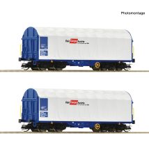 Roco 6680007 Eltolható oldalfalú ponyváskocsi készlet, Shimmns, Rail Cargo Wagon, ÖBB/RCW VI