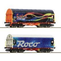 Roco 6680022 Eltolható oldalfalú ponyváskocsi készlet, Shimmns, ROCO/KUEHN VI