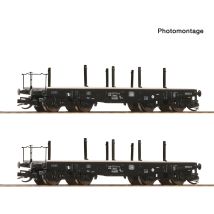 Roco 6680028 Nehézeherszállító kocsi készlet, Rlmmp, DB IV