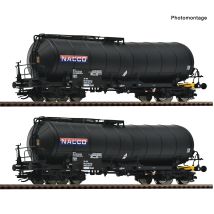 Roco 6680035 Hajlított tartályos kocsi készlet, Zaes, NACCO V-VI