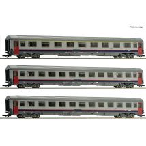 Roco 74063 Személykocsi készlet, 1.o. + 2 x 2.o., Eurofima, SNCB V-VI