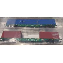 Roco 76007 Konténerszállító kocsi készlet, Sgnss, StB VI