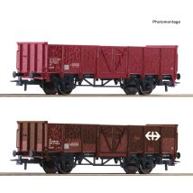 Roco 77034 Nyitott teherkocsi készlet, L7, SBB IV-V