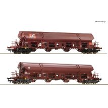 Roco 77036 Szétnyíló tetejű silókocsi készlet, Tadgs 959, DB IV