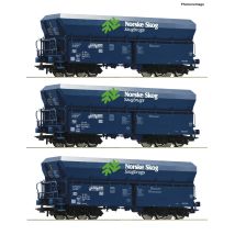 Roco 77044 Önürítős kocsi készlet, Falns, Norske Skog, VTG VI