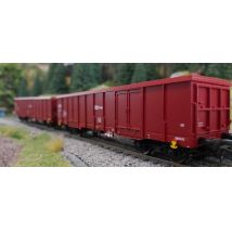 Roco 77045 Nyitott teherkocsi készlet, Eas, CD V-VI