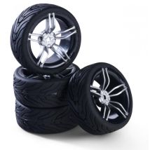 Tamiya 500900173 Kerékszett 1:10 10SP ezüst 26mm