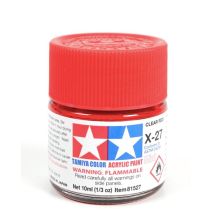 Tamiya X-27 81027 Áttetsző piros akril lakk, 23 ml