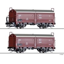 Tillig 01032 Eltolható tetejű/oldalfalú vagon készlet, Kmmgks 58, DB III