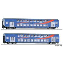 Tillig 01065 Emeletes személykocsi készlet, 2.o., DBz750, SRI VI
