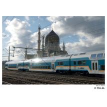 Tillig 01104 Emeletes személykocsi készlet, 2.o., DBpza 780, Alex VI, 1. készlet