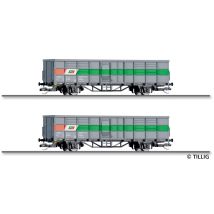 Tillig 01110 Güterwagenset der Steiermärkischen Landesbahnen, bestehend aus zwei offenen Güterwagen Fbs, Ep. V