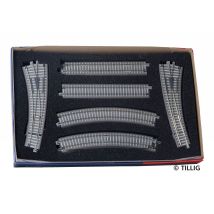 Tillig 01835 Kiegészítő ágyazatos sínkészlet, Párhuzamos ív 2.