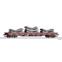 Tillig 18136 Alacsony oldalfalú kocsi rakoncákkal, Res 676, rakománnyal, DB AG VI