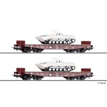 Tillig 70072 Nehézteherszállító kocsi készlet, Rmms 662, UN BMP-1-gyel, DB AG V