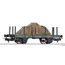 Tillig 76773 Pőrekocsi rakokoncákkal, rakománnyal, USTC III