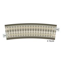 Tillig 83771 Bettungsgleis grau BR 32 Gebogenes Gleis, R 396 mm/15°