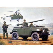 Trumpeter 02301 Kínai Jeep BJ212a + w/105 páncéltörő