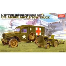 Academy 13403 Vöröskeresztes autó, U.S. Ambulance & Tow Truck. 1:72