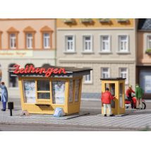 Auhagen 12340 Újságosbódé telefonfülkével, H0/TT
