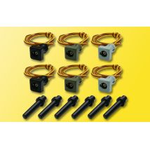 Viessmann 6806 Pattint&oacute;s l&aacute;mpacsatlakoz&oacute; k&eacute;szlet, 6 db